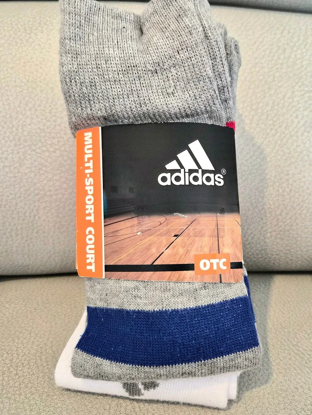 2 Pair Packs Socks Adidas Women M L Athletic  Black, Pink, Purple, White.